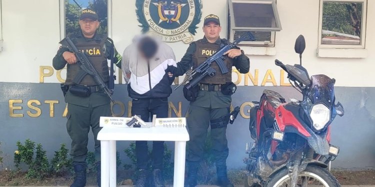 Motociclista fue detenido con un arma de fuego en la vía Neiva – Natagaima