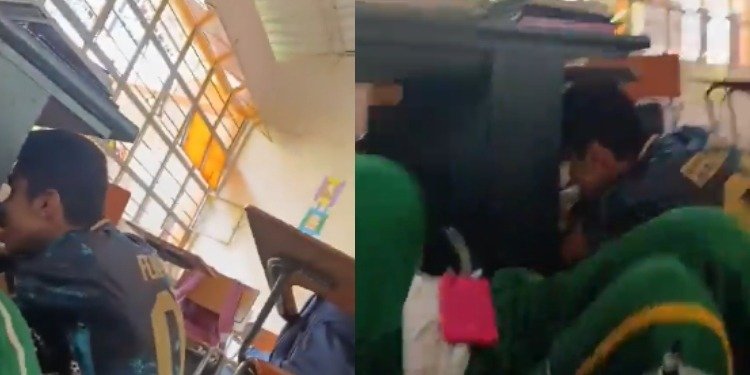 ¡Indignante! Niños se tienen que refugiar bajo sus pupitres durante enfrentamiento entre el ELN y el Ejército en Santander