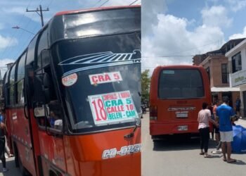 Pasajera se cayó de la buseta cuando trataba de bajarse