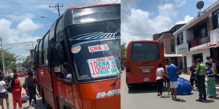 Pasajera se cayó de la buseta cuando trataba de bajarse