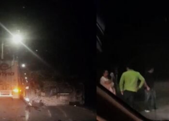 Una bebé y dos adultos lesionados en accidente en la vía al Aeropuerto Perales