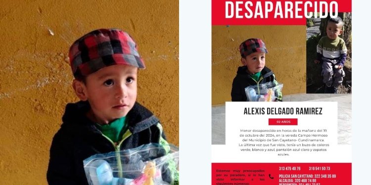 Hallaron sin vida a Alexis Delgado, el niño de 2 años desaparecido en San Cayetano, Cundinamarca