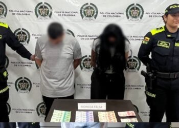 Dos personas detenidas con un millón de pesos en billetes falsos en Mariquita 