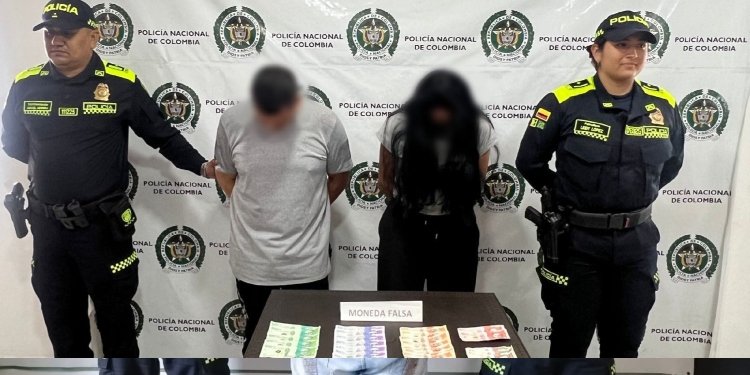 Dos personas detenidas con un millón de pesos en billetes falsos en Mariquita 