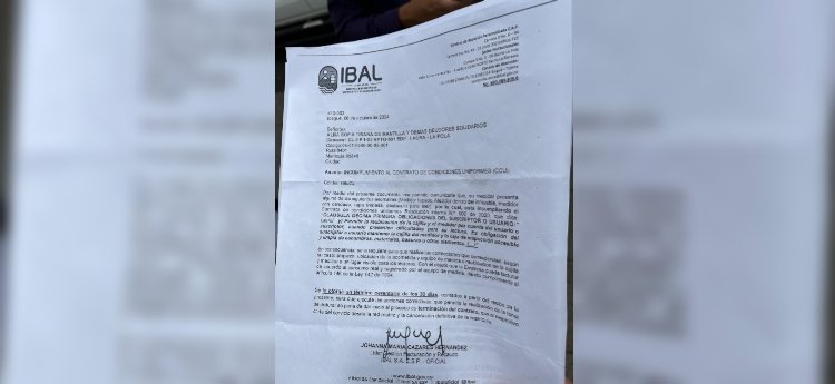 Propietario de apartamentos asegura que desde el IBAL lo amenazan con cortar el agua si no los saca a la calle