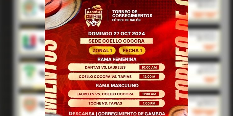 Inició  el torneo “Pasión campesina” de fútbol de salón 