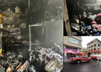 Bomberos apagaron incendio en segundo piso de un local en la calle 15