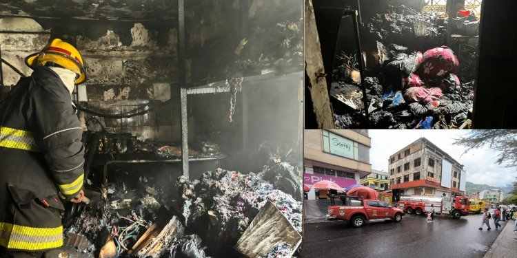 Bomberos apagaron incendio en segundo piso de un local en la calle 15