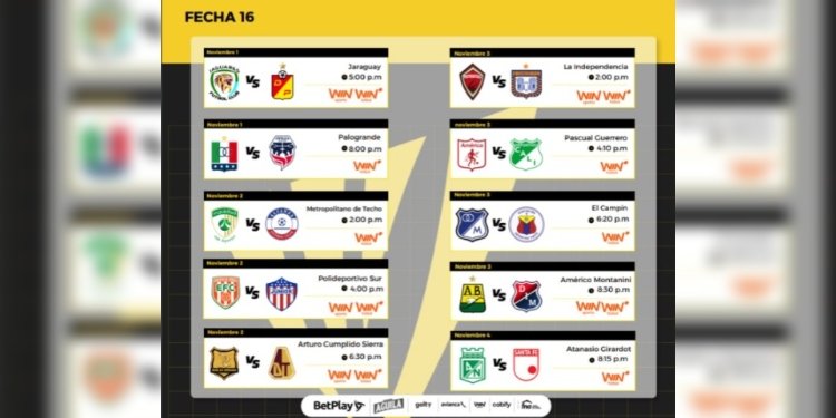 Llegó la decisiva Decimo Sexta fecha de la Liga Betplay 