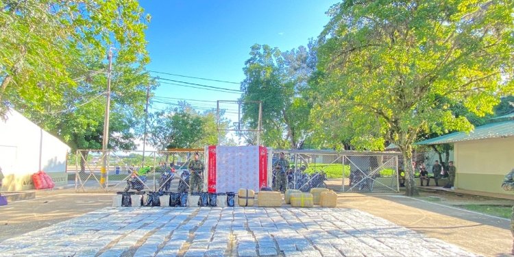 Incautan cerca de 300 kg de marihuana pertenecientes a las disidencias de las Farc en Rioblanco 