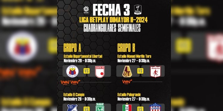 4, 3, 2, 1 así quedó el cuadrangular B de la Liga Betplay