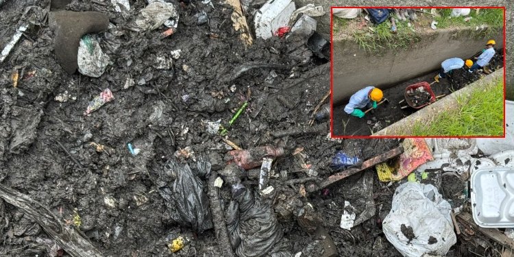Cuatro toneladas de basura se sacaron del canal de la Guabinal