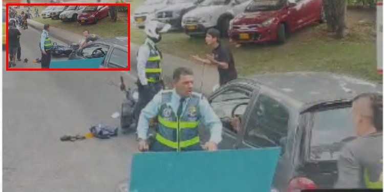 Pelea entre agentes de tránsito y ciudadanos, dejó un capturado, y dos servidores heridos