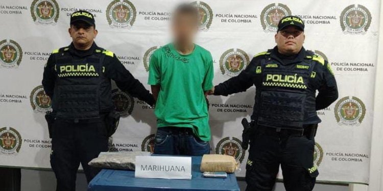 Una persona detenida y un kilo de marihuana incautada dejan operativos de la policía en Saldaña 