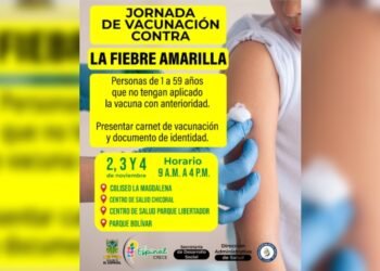 Espinal realizan jornada de vacunación contra la fiebre amarilla este puente festivo 