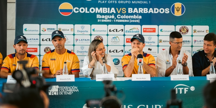 Selección Colombia recibió el Pabellón Nacional para la Copa Davis Ibagué 2025