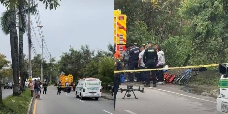 Falleció ciclista que se lanzó por un barranco en la avenida Mirolindo
