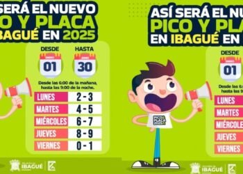 Así quedó el nuevo pico y placa en Ibagué para el primer semestre de 2025