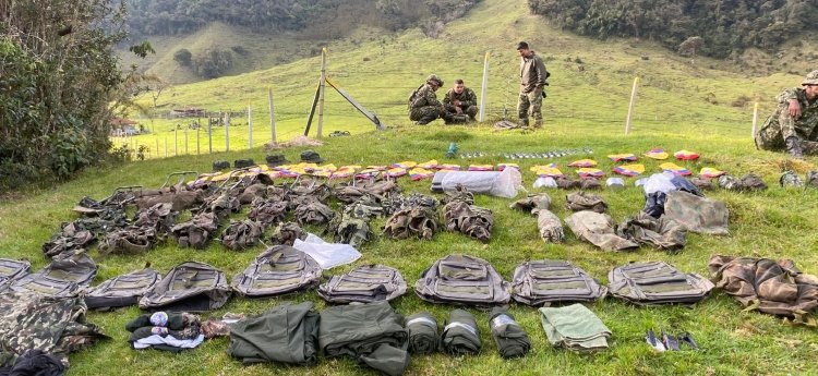 Ejército entrega detalles de la incautación de material de guerra en el sur del Tolima