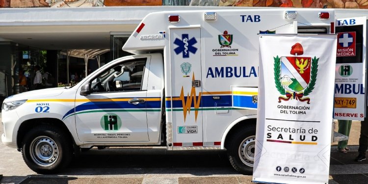 Ambulancia totalmente nueva fue entregada en Villahermosa por la Secretaría de Salud del Tolima