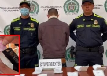 Hombre escondió tusi en toallas higiénicas para su esposa presa en Bogotá: lo capturaron