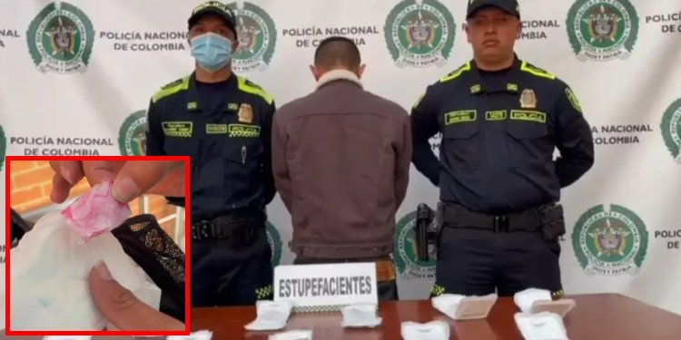 Hombre escondió tusi en toallas higiénicas para su esposa presa en Bogotá: lo capturaron