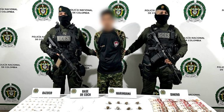 Sujeto fue capturado con 116 dosis de basuco y cocaína en el sector de ‘La Chuquia’