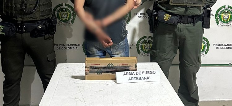 Joven fue detenido con un arma de fuego en Líbano