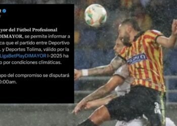 Las lluvias aguaron el partido entre Deportivo Pereira y Deportes Tolima