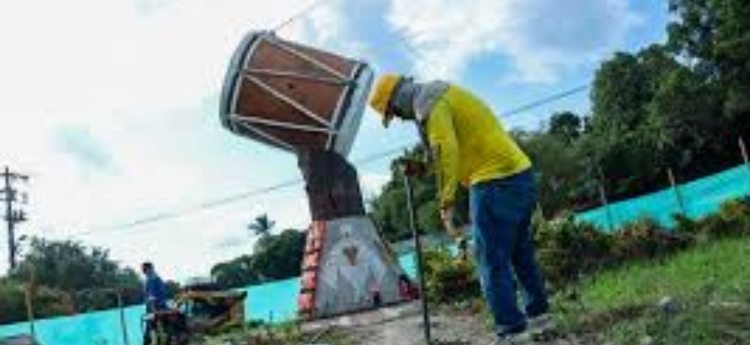Alcaldía de El Espinal entrega monumento a la Tambora totalmente recuperado