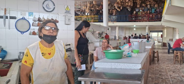 María Nelly, la comerciante que lleva más de 50 años en la Plaza ahora Alcanos les incrementó la factura