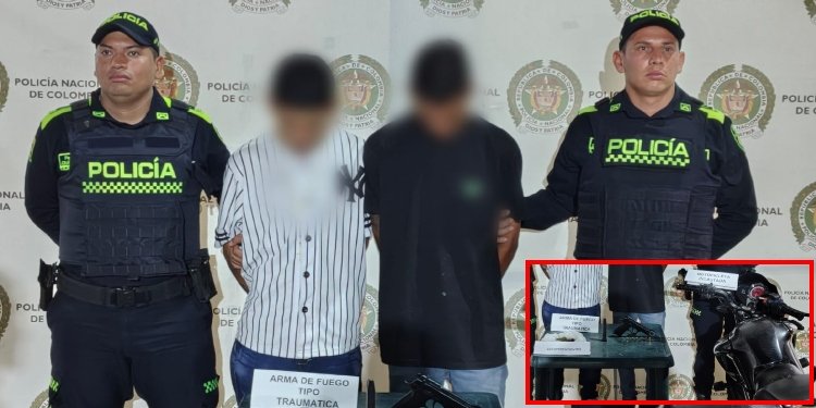 Armados y con droga, así fueron detenidas dos personas en Chaparral