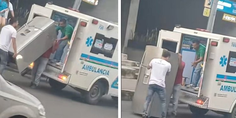 Secretaría de Movilidad de Ibagué busca identificar ambulancia del trasteo de nevera