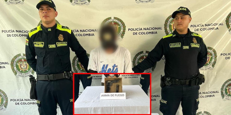 Sujeto fue detenido con una pistola en el centro de Melgar 