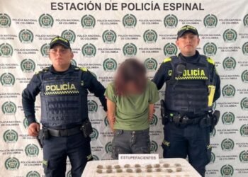 Una mujer fue detenida por parte de la Policía en Espinal con marihuana y bazuco