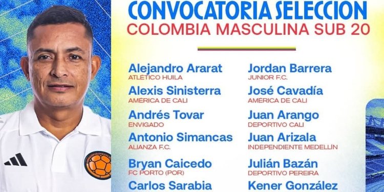 Lista la convocatoria de los “pelaos” de Colombia SUB 20