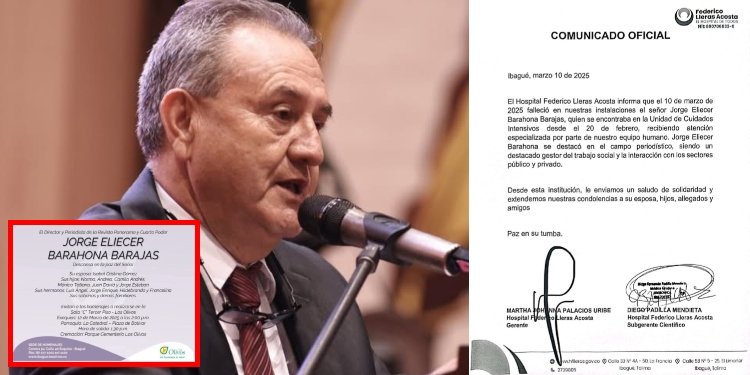 Periodismo tolimense de luto por la muerte de Jorge Eliécer Barahona