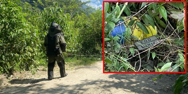 Ejército desactivó cilindro bomba en la vía entre Rioblanco – Herrera en el sur del Tolima