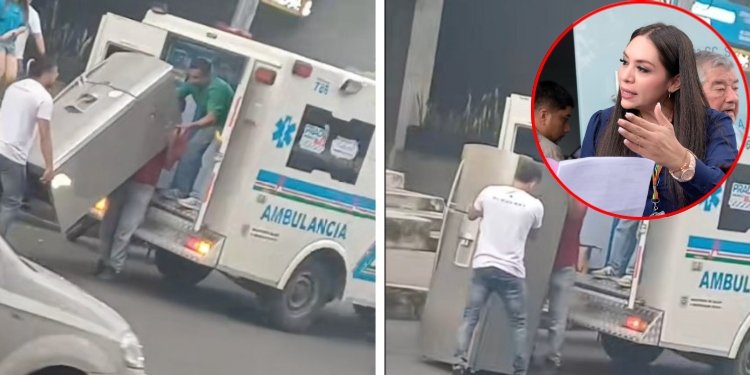 Ambulancia captada haciendo un trasteo no es de Ibagué