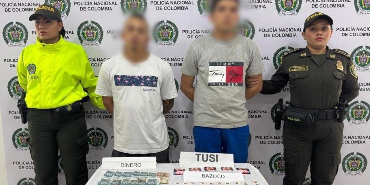 Capturados dos reconocidos expendedores de drogas en Mariquita