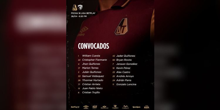 Deportes Tolima dió a conocer a sus 18 “Guerreros Pijaos”