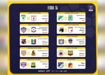 Así se va a rodar la fecha 15 de la Liga Betplay