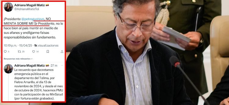 Gobernadora del Tolima le responde a Petro por supuesta falta de inversión para contener la Fiebre Amarilla