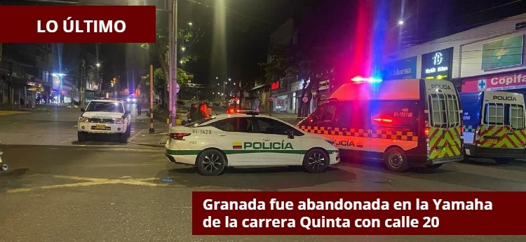 Granada fue abandonada en la Yamaha de la carrera Quinta con calle 20