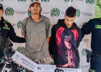 Capturados dos sujetos señalado de atracar con arma de fuego a un joven en el barrio Pedregal