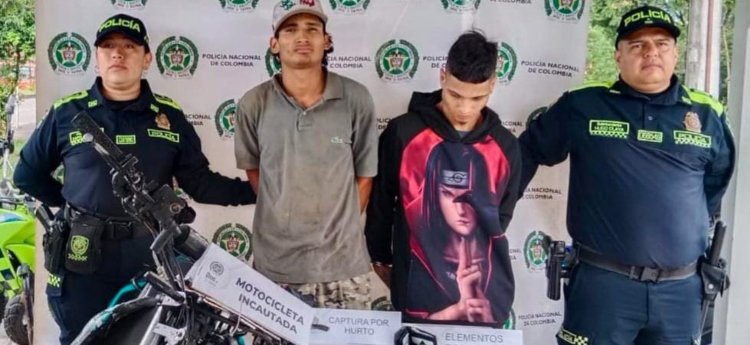 Capturados dos sujetos señalado de atracar con arma de fuego a un joven en el barrio Pedregal