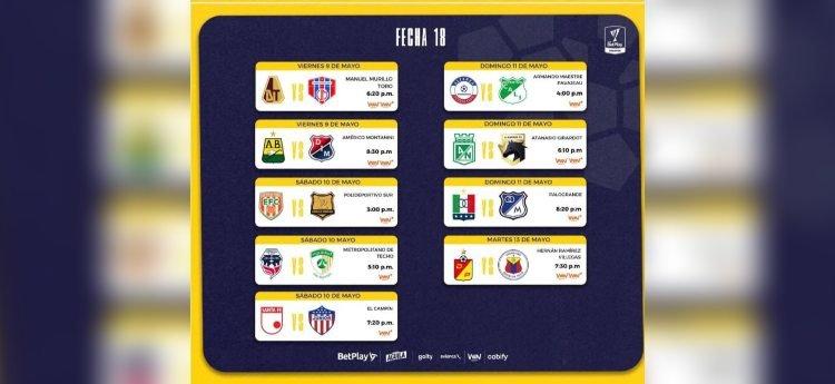 Llega la decisiva fecha 18 de la Liga Colombiana