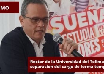 Rector de la Universidad del Tolima pide su separación del cargo de forma temporal 