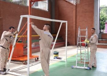 Continúan las recuperaciones de los polideportivos de los barrios de Ibagué
