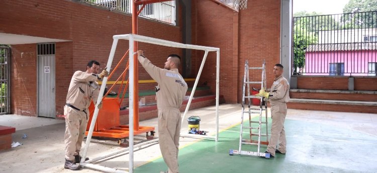 Continúan las recuperaciones de los polideportivos de los barrios de Ibagué